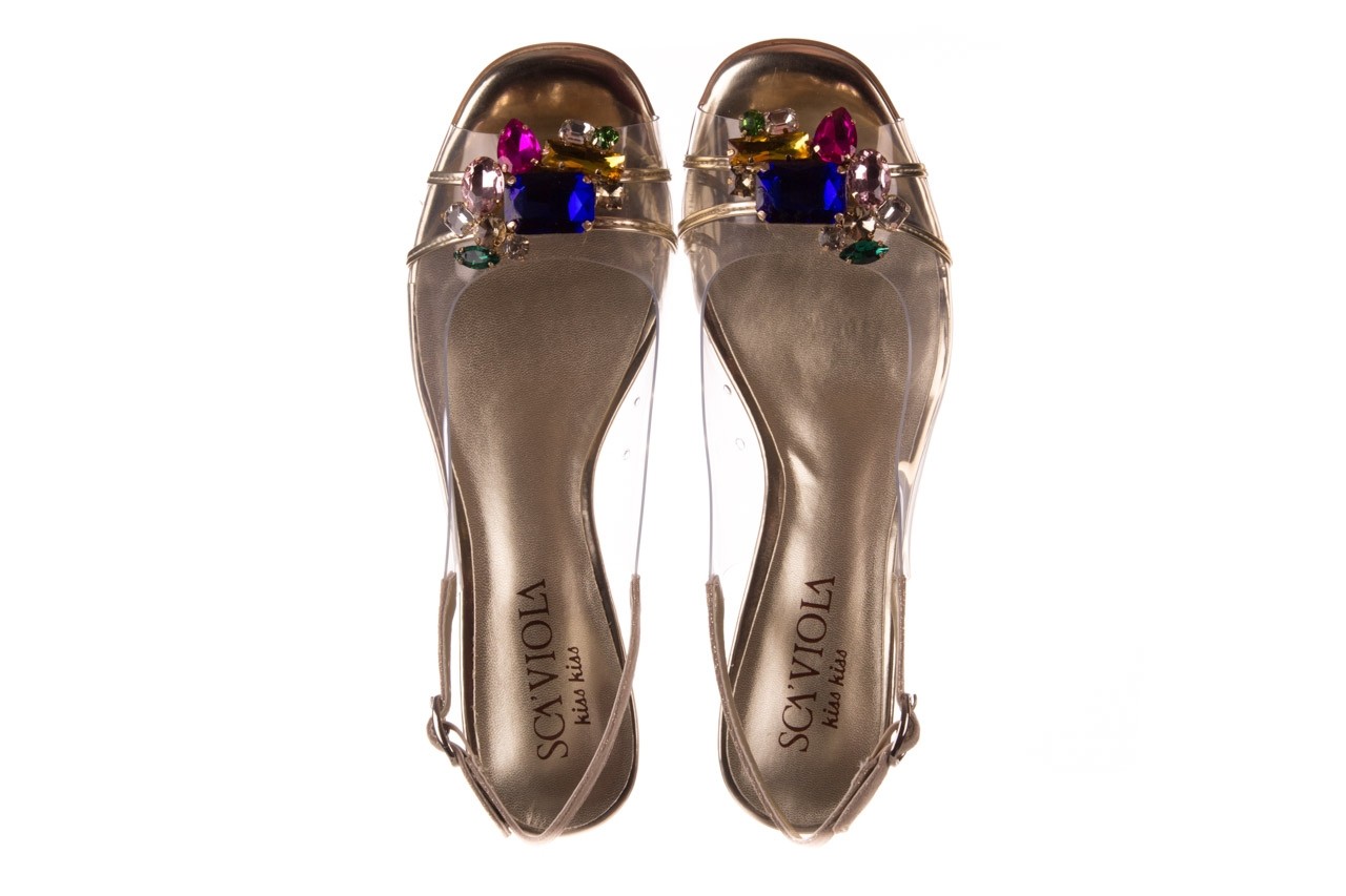 Sandały sca'viola g-30 gold, złoty, silikon  - sandały - buty damskie - kobieta 13