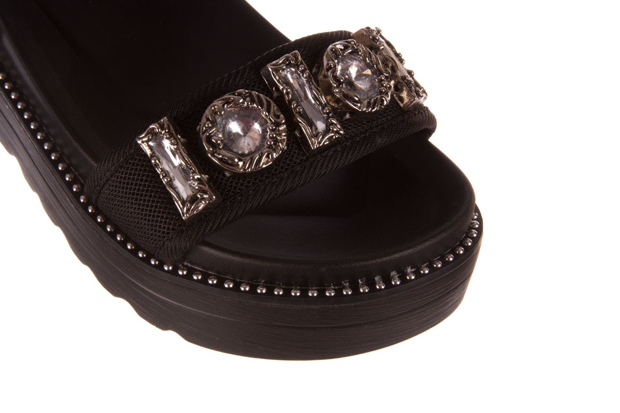 Sandały sca'viola l-13 black, czarny, materiał - płaskie - sandały - buty damskie - kobieta 13
