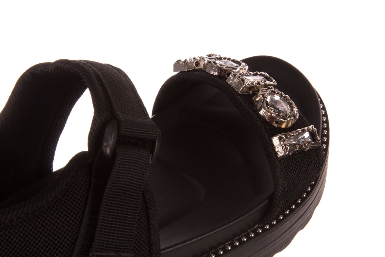 Sandały sca'viola l-13 black, czarny, materiał - sandały - buty damskie - kobieta 14