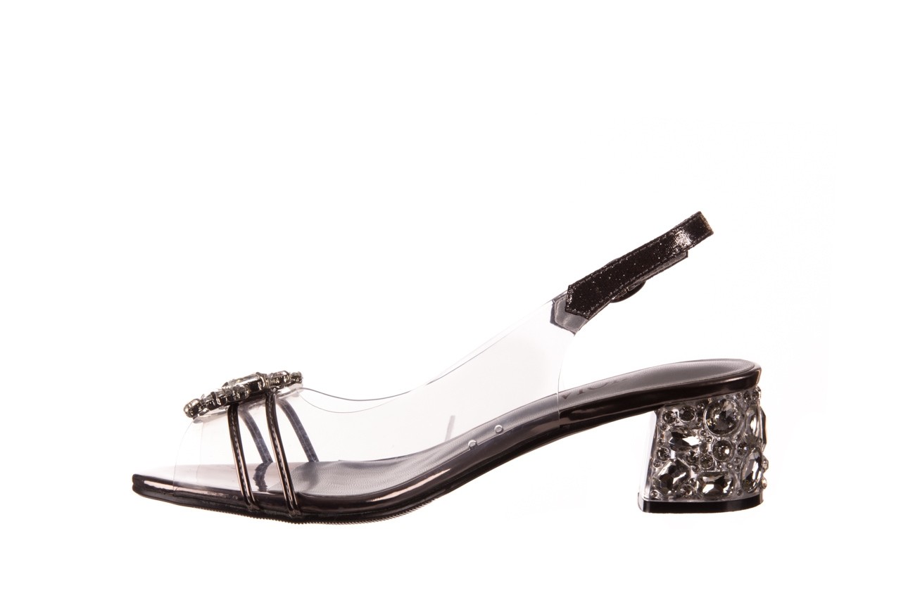 Sandały sca'viola g-25 pewter, srebrny, silikon  - na obcasie - sandały - buty damskie - kobieta 11