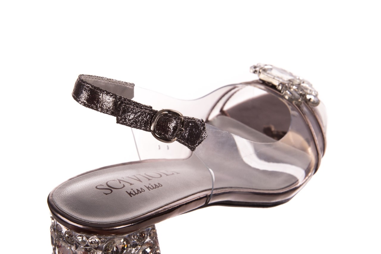 Sandały sca'viola g-25 pewter, srebrny, silikon  - kobieta 15