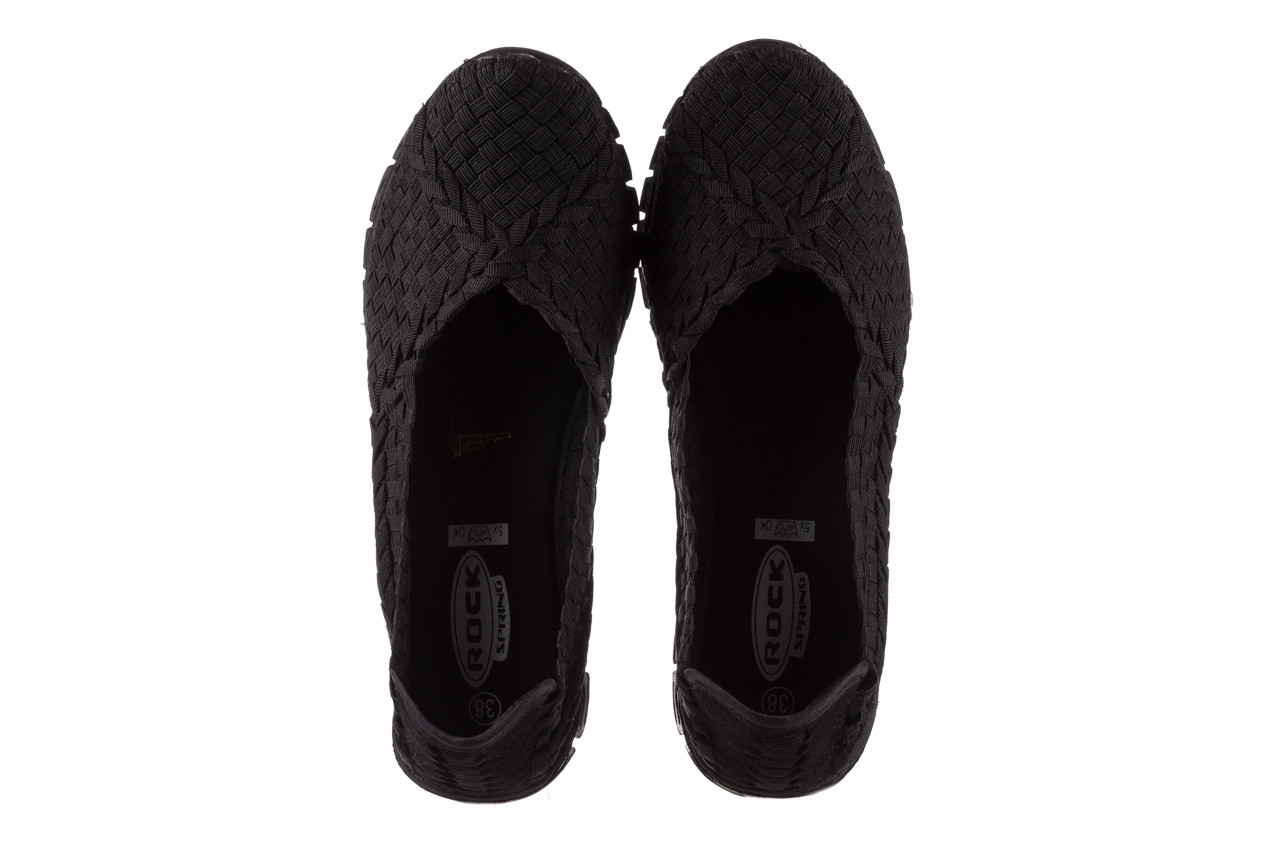 Półbuty rock carioca black 21 032820, czarny, materiał - wsuwane - półbuty - buty damskie - kobieta 12