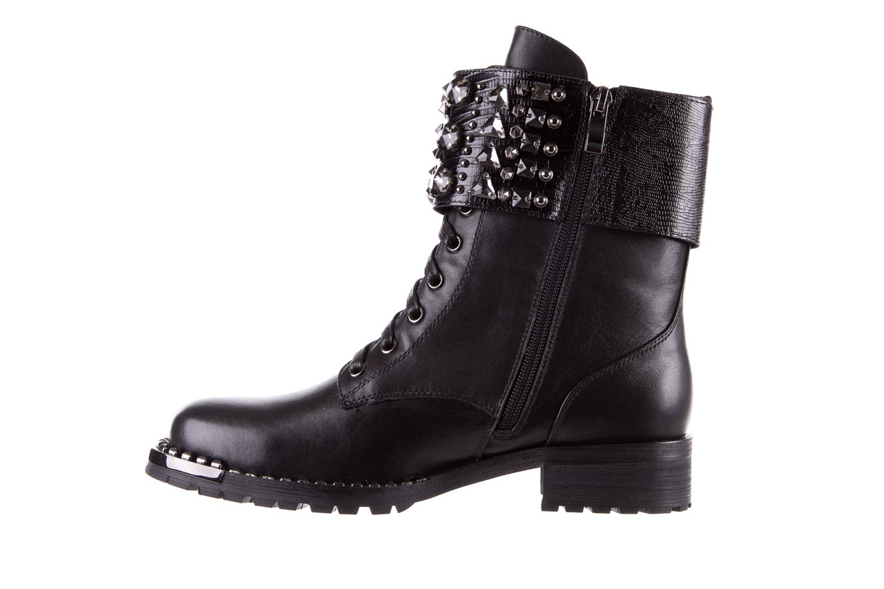 Trzewiki bayla-144 9303 czarne trzewiki, skóra naturalna  - worker boots - trendy - kobieta 13