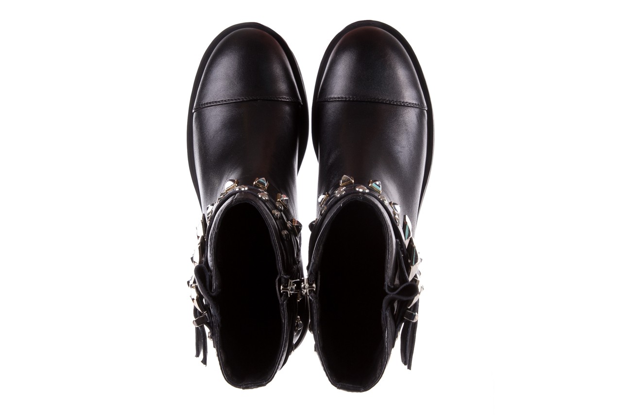 Botki bayla-144 9304 czarne botki, skóra naturalna  - worker boots - trendy - kobieta 15