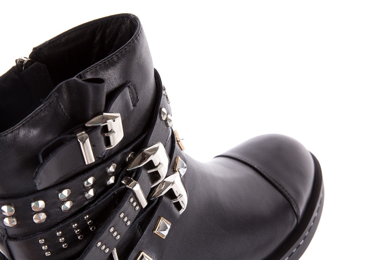 Botki bayla-144 9304 czarne botki, skóra naturalna  - worker boots - trendy - kobieta 17