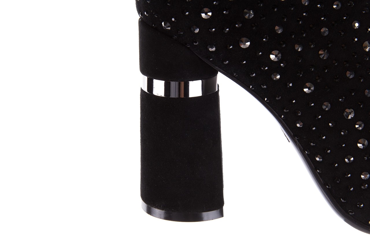 Botki sca'viola f-102 black suede, czarny, skóra naturalna  - glitter shine - trendy - kobieta 17