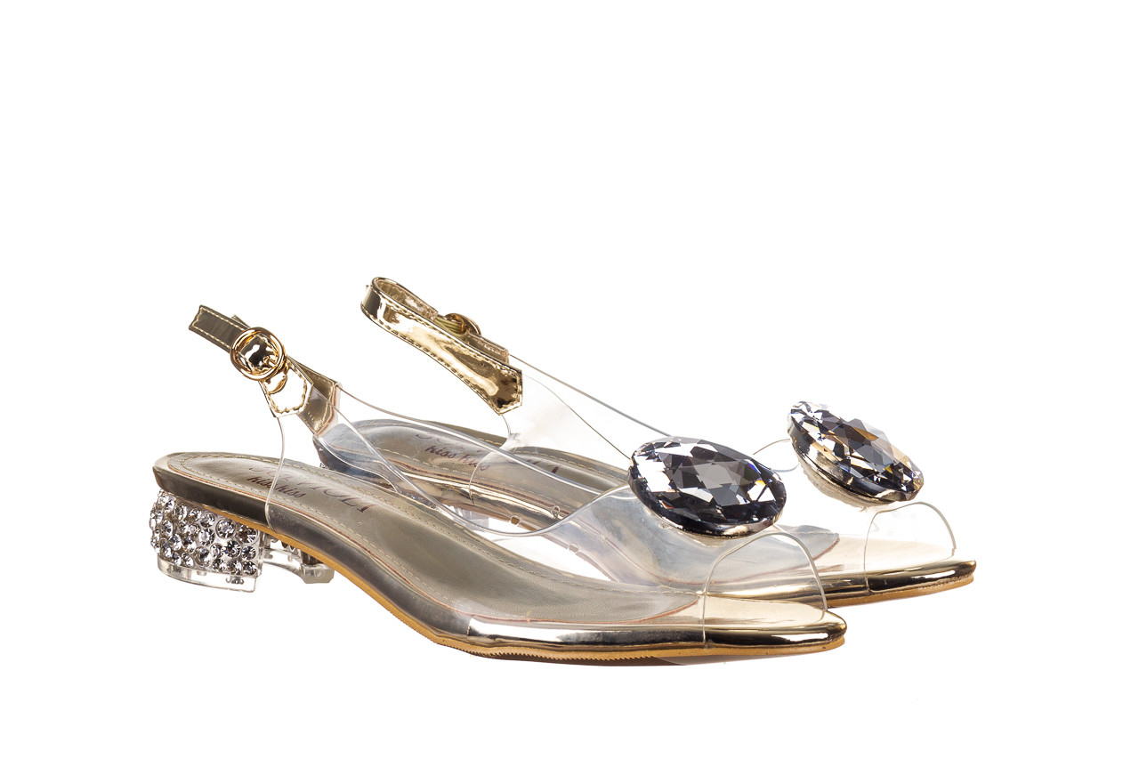 Sandały sca'viola g-15 gold 047168, złoty, silikon - na obcasie - sandały - buty damskie - kobieta 9