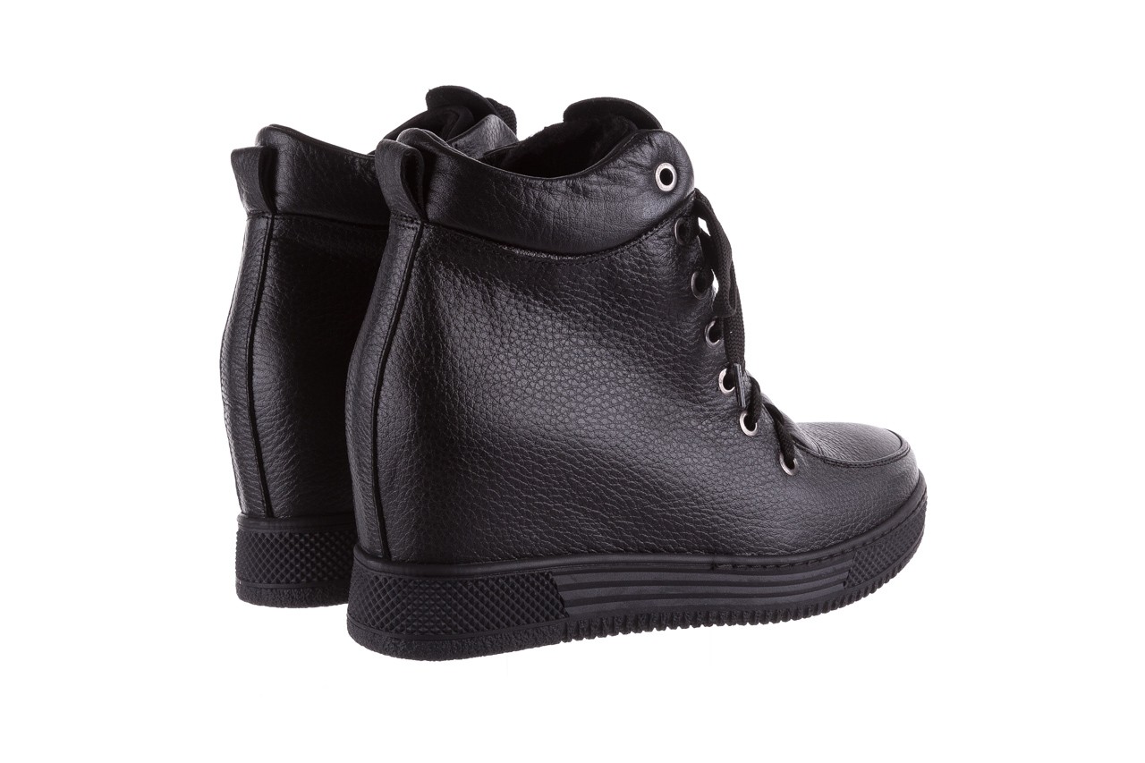 Sneakresy bayla-112 0235-io-20 czarne sneakersy, skóra naturalna  - obuwie sportowe - dla niej  - sale 10
