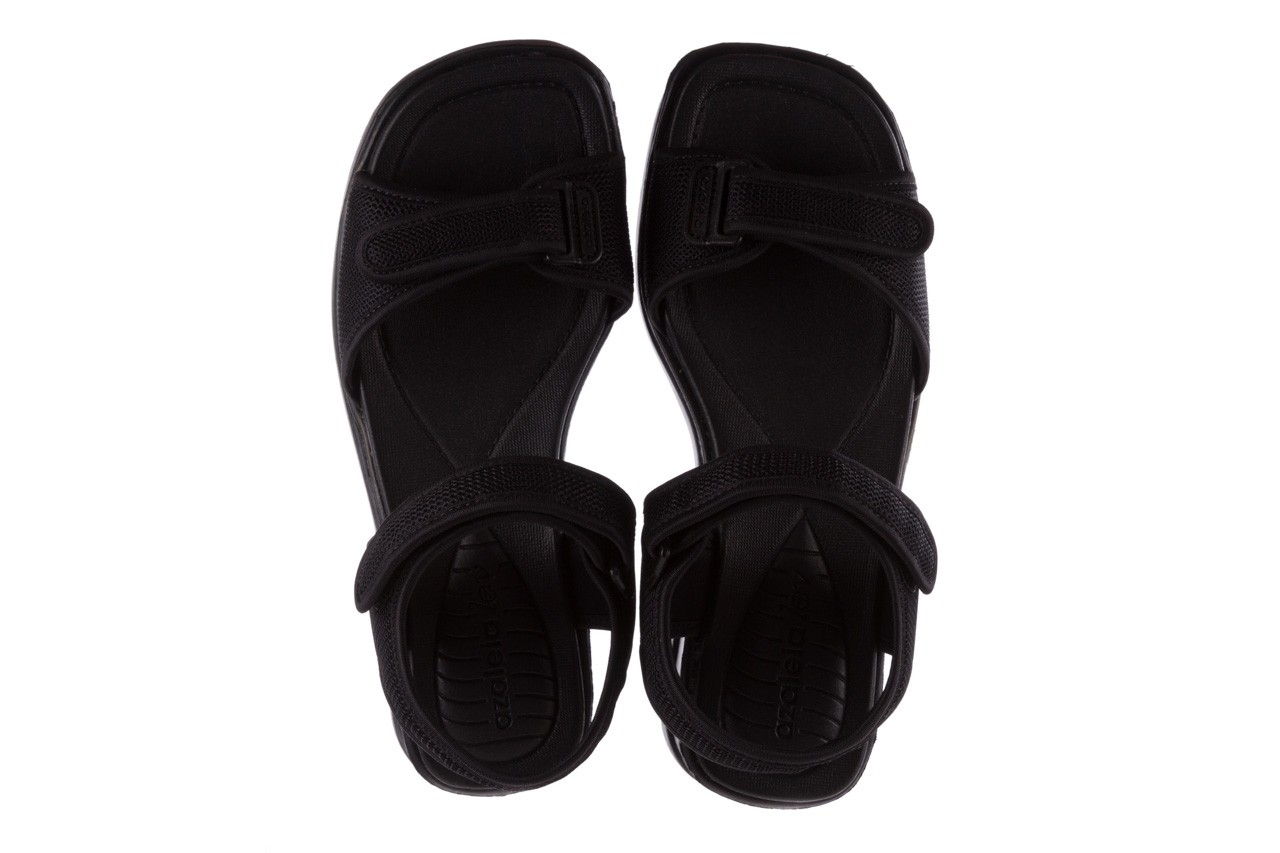Sandały azaleia 320 321 black black 20, czarny, materiał - płaskie - sandały - buty damskie - kobieta 11