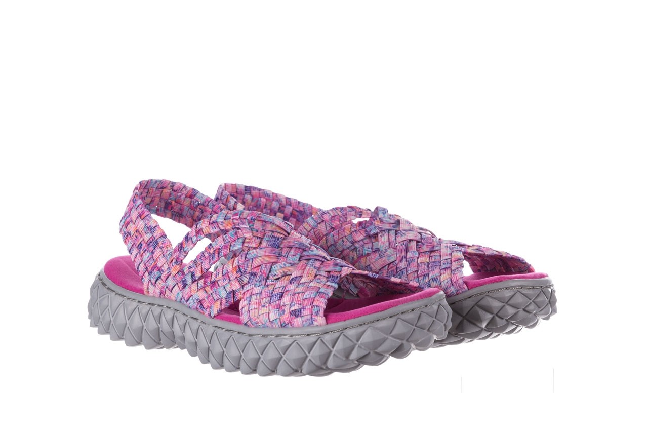 Sandały rock dakota pink purple smoke, wielokolorowy, materiał  - płaskie - sandały - buty damskie - kobieta 8