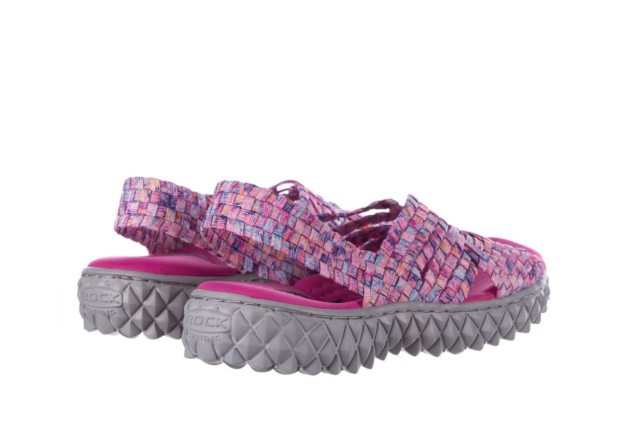 Sandały rock dakota pink purple smoke, wielokolorowy, materiał  - płaskie - sandały - buty damskie - kobieta 10