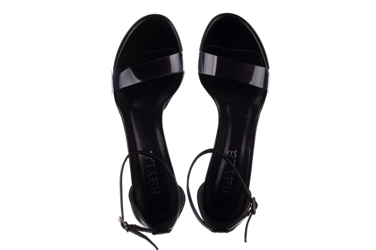 Sandały bayla-187 587-571 czarny, skóra ekologiczna  - na słupku - czółenka - buty damskie - kobieta 11