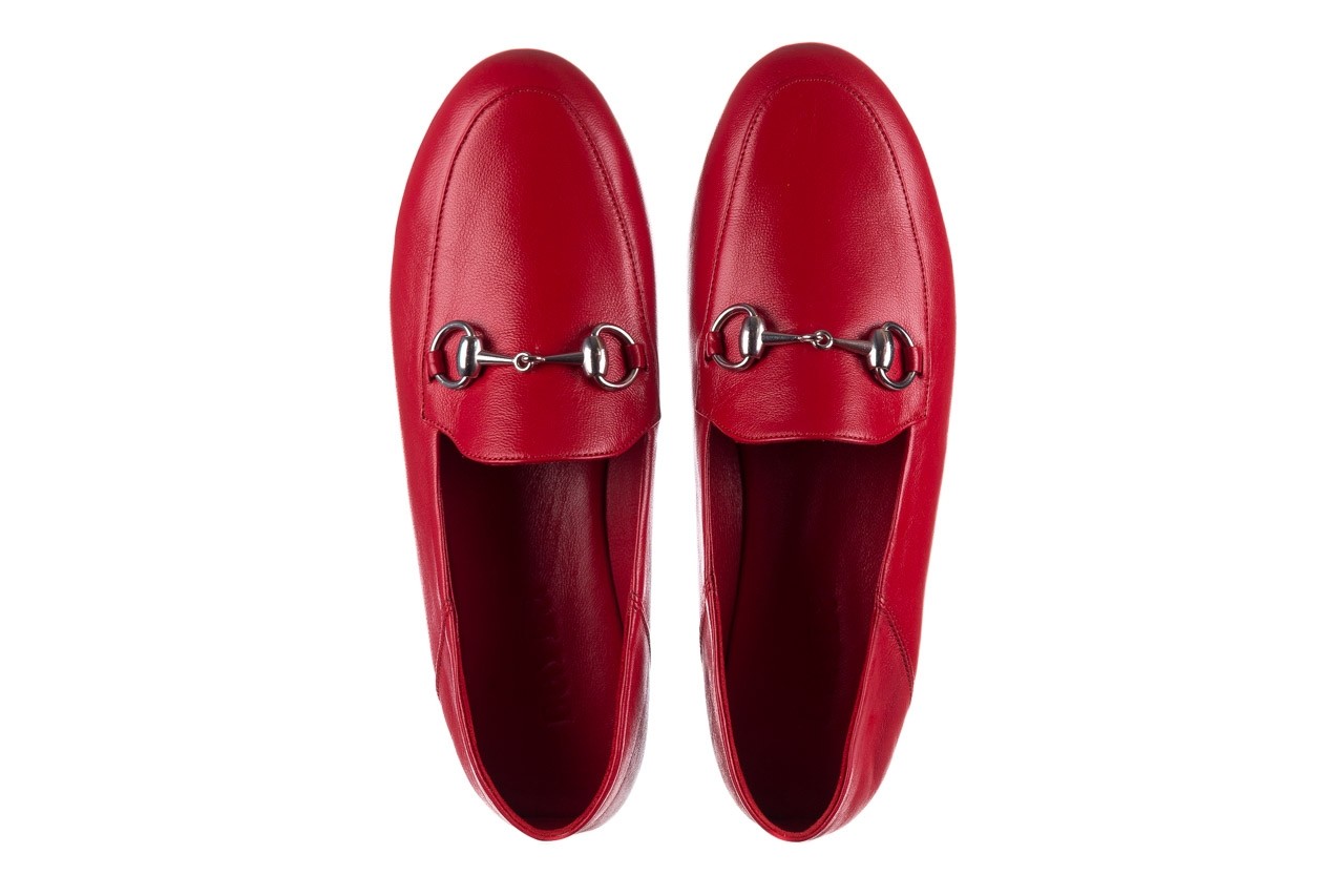 Półbuty bayla-161 088 6415 czerwony, skóra naturalna  - wygodne buty - trendy - kobieta 10