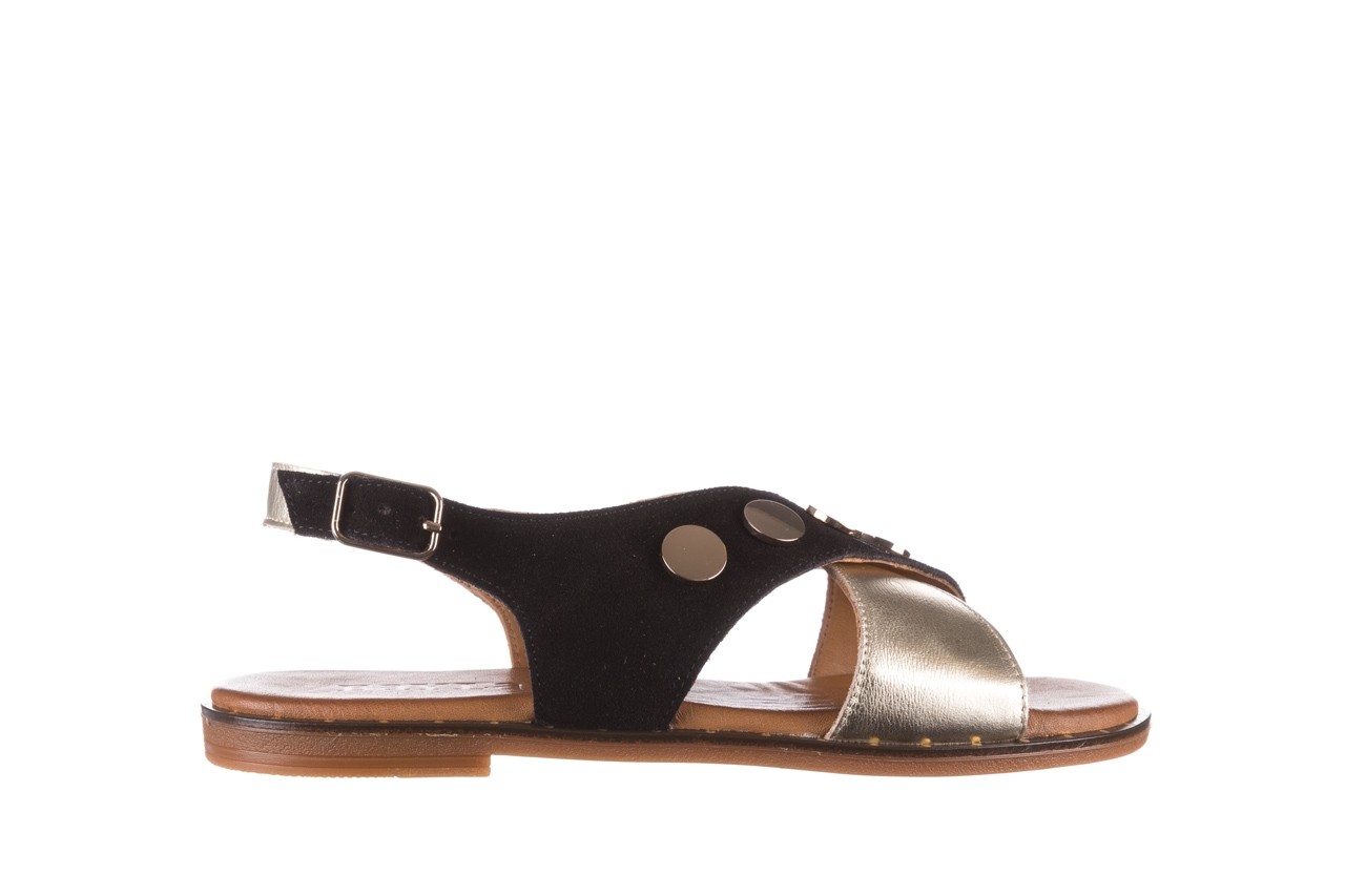 Sandały bayla-176 117z czarny złoty, skóra naturalna  - wygodne buty - trendy - kobieta 7