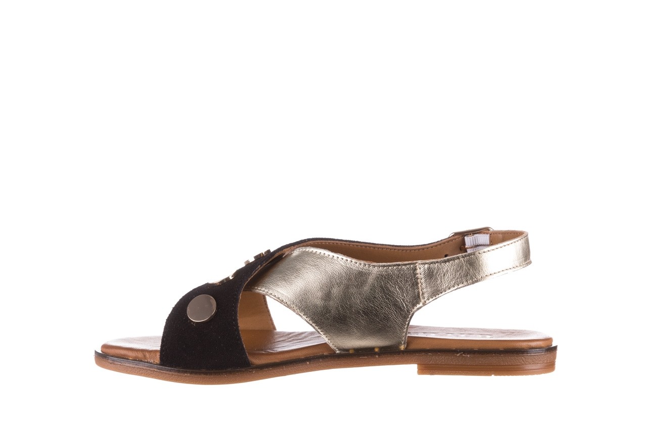 Sandały bayla-176 117z czarny złoty, skóra naturalna  - płaskie - sandały - buty damskie - kobieta 9