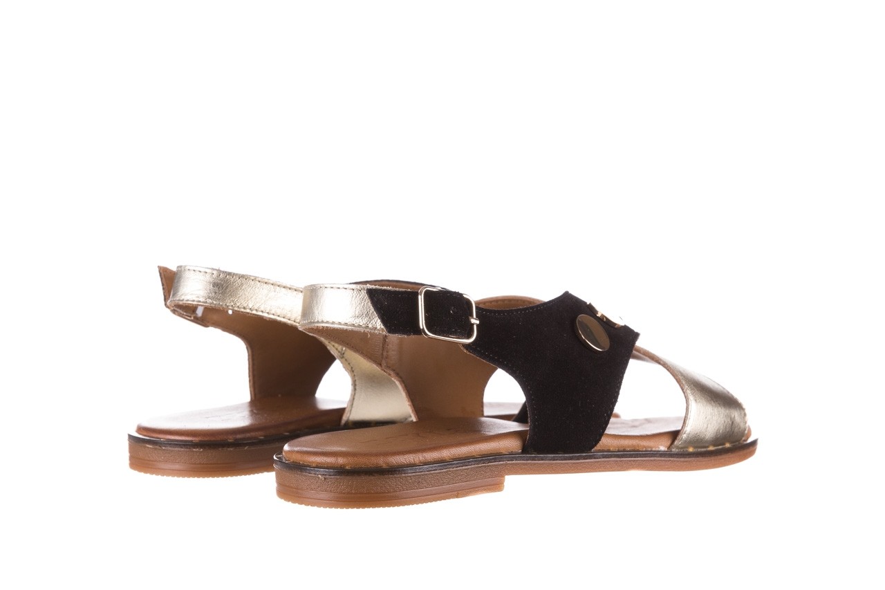 Sandały bayla-176 117z czarny złoty, skóra naturalna  - skórzane - sandały - buty damskie - kobieta 10