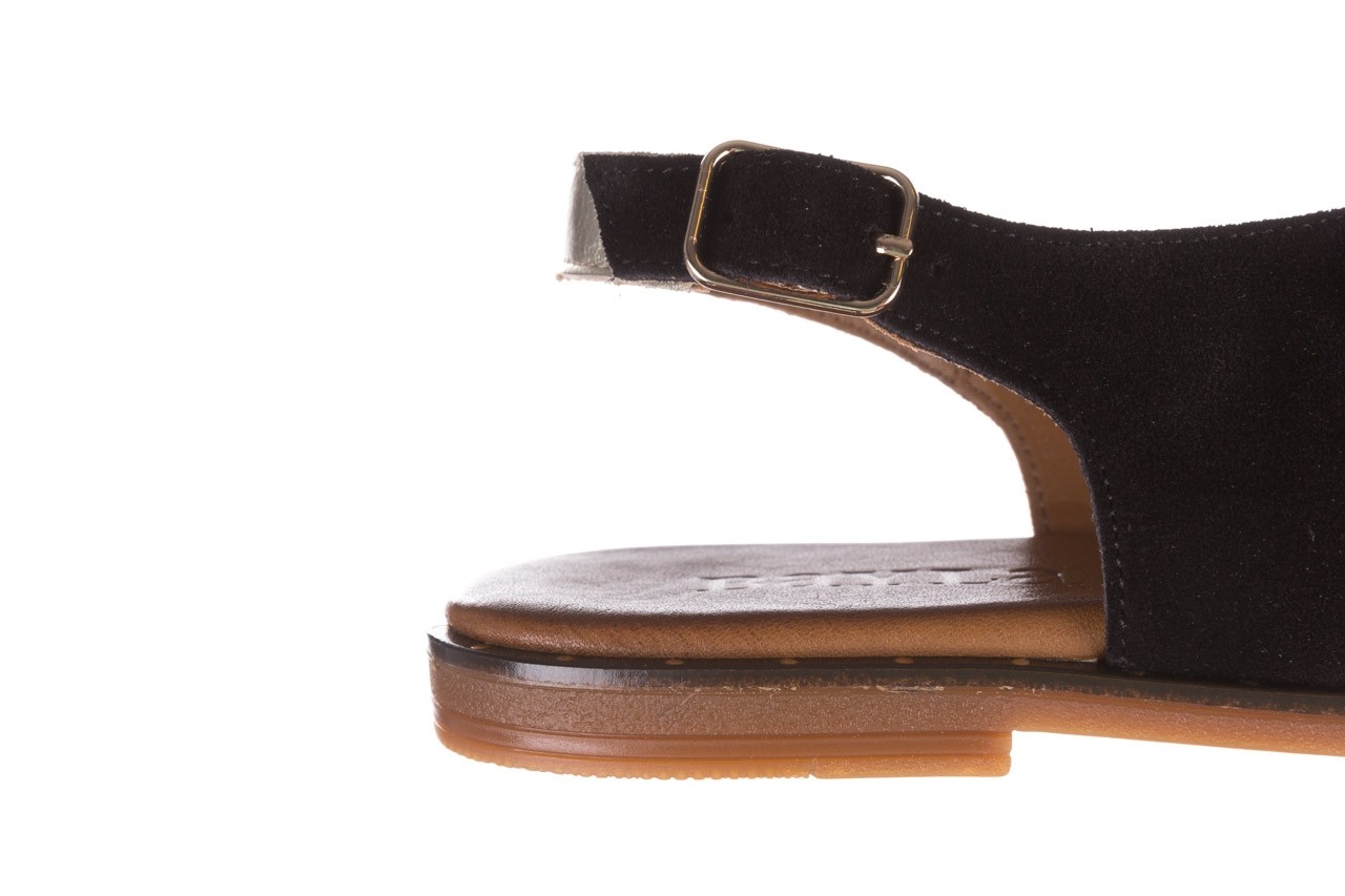 Sandały bayla-176 117z czarny złoty, skóra naturalna  - płaskie - sandały - buty damskie - kobieta 13