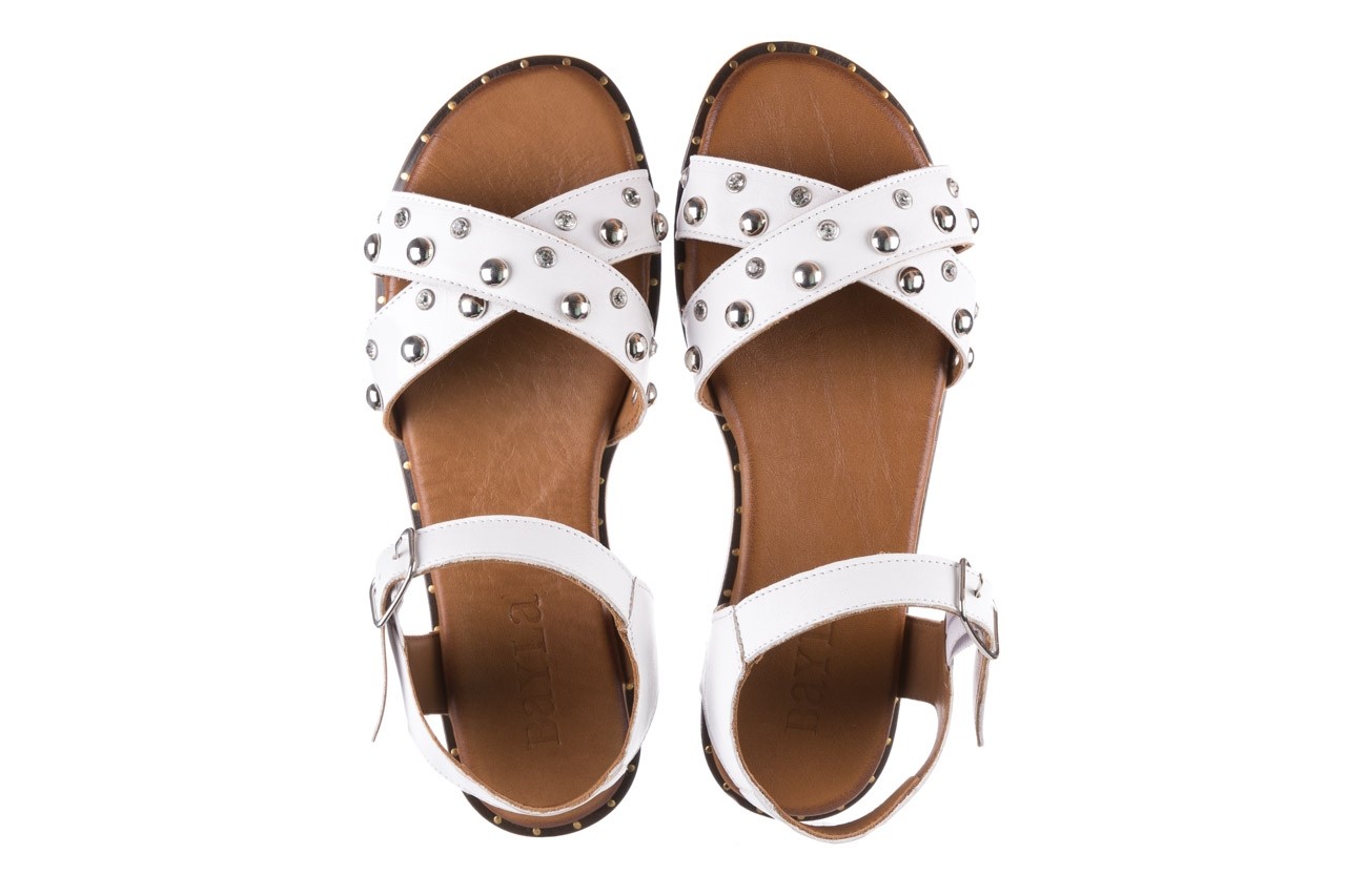 Sandały bayla-176 122 biały, skóra naturalna  - wygodne buty - trendy - kobieta 11
