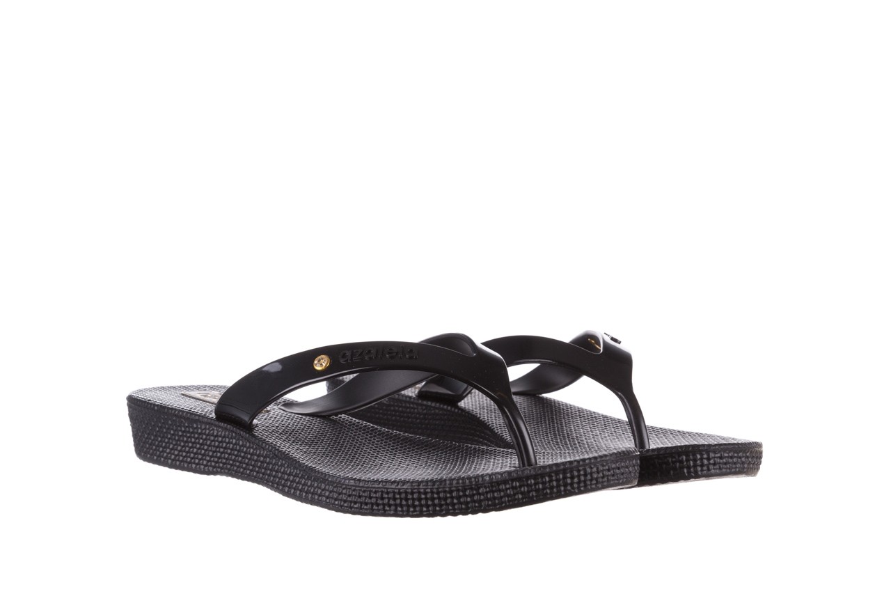 Klapki azaleia 246 119 black-black, czarny, guma  - gumowe/plastikowe - klapki - buty damskie - kobieta 7