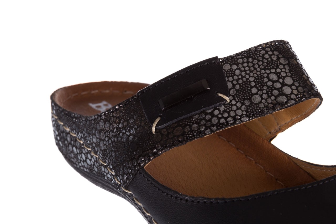 Klapki bayla-100 450 czarny, skóra naturalna  - buty damskie - kobieta 12