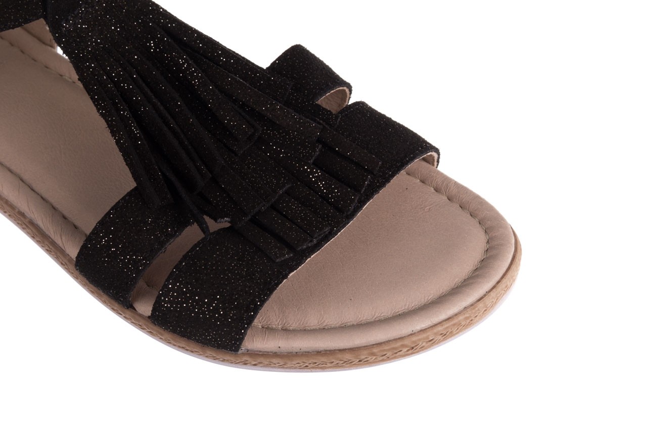 Sandały bayla-100 454 czarny, skóra naturalna  - płaskie - sandały - buty damskie - kobieta 12
