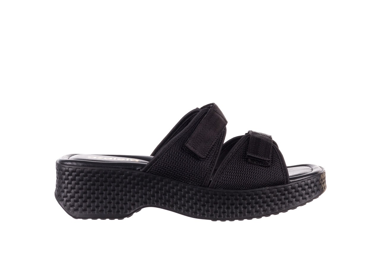 Klapki azaleia 321 291 black, czarny, materiał - na koturnie - klapki - buty damskie - kobieta 8