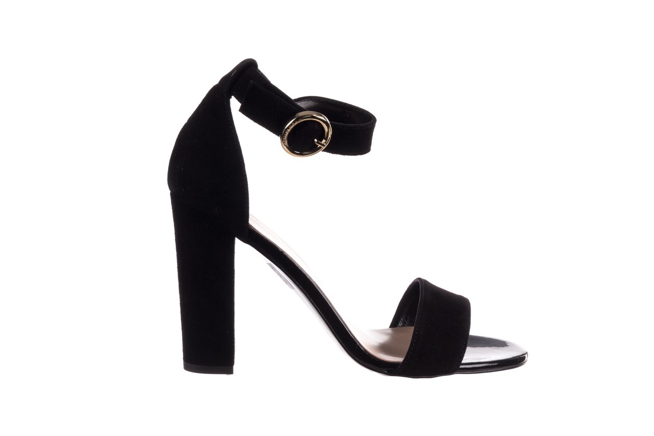 Sandały bayla-056 8024-21 czarny zamsz, skóra naturalna - formal style - trendy - kobieta 8