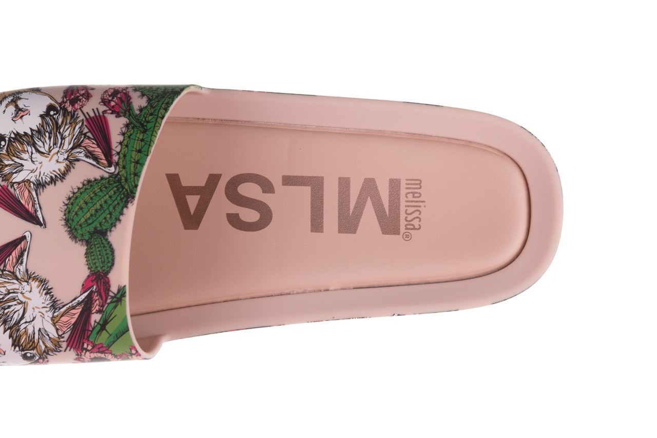 Klapki melissa beach slide 3db iv ad pink green, róż, guma - wygodne buty - trendy - kobieta 15