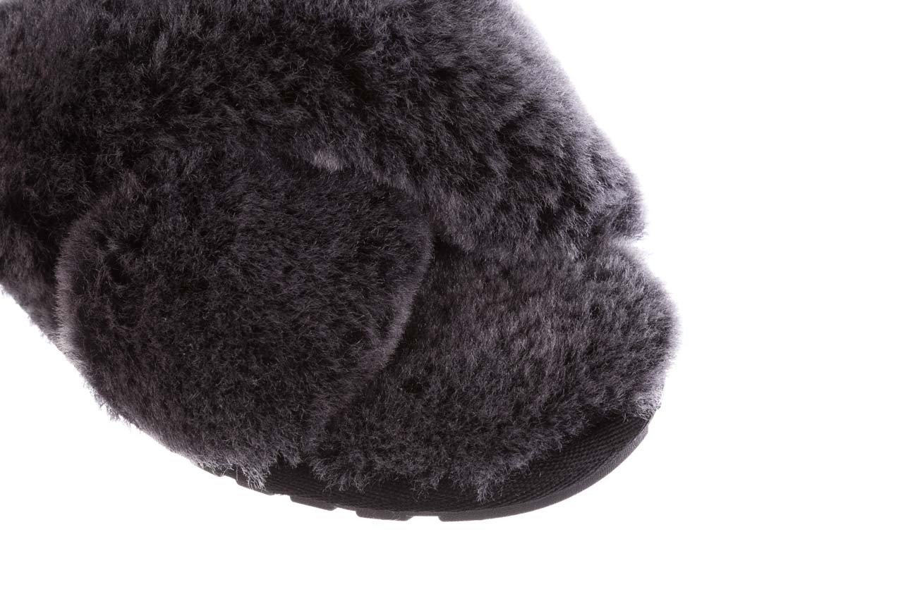 Klapki emu mayberry frost black, czarny, futro naturalne - klapki - dla niej  - sale 13