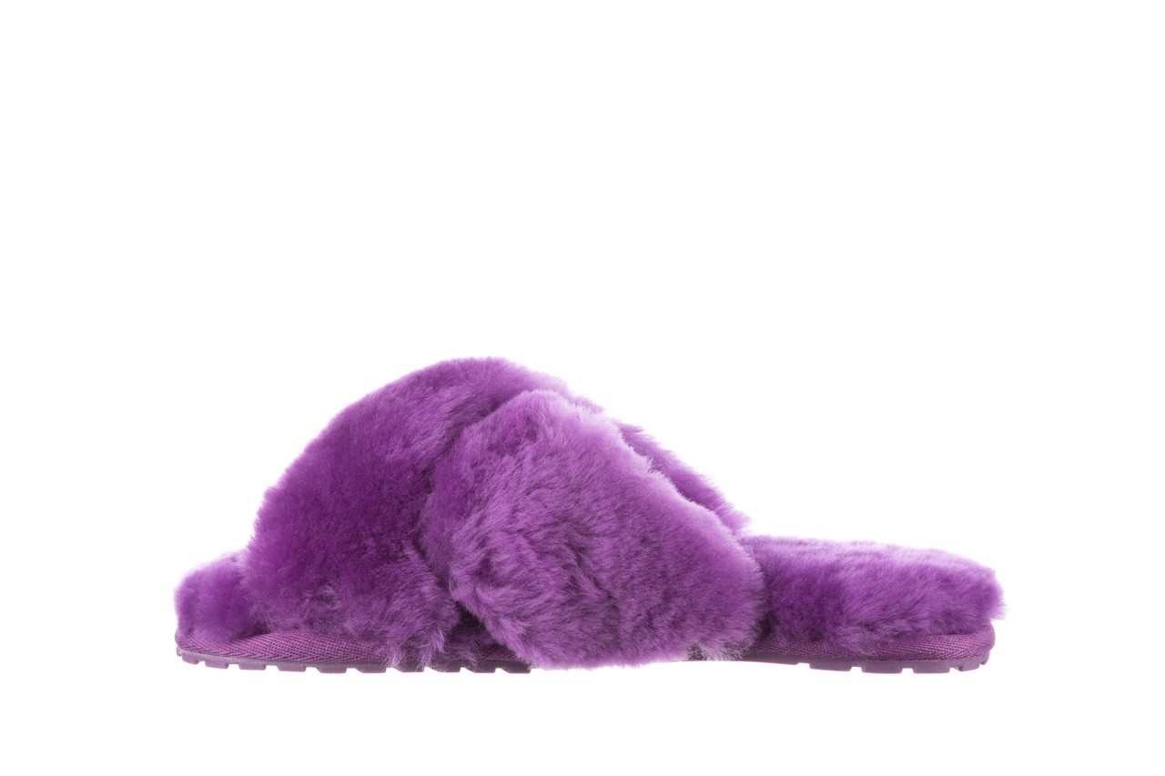 Klapki emu mayberry purple, fiolet, futro naturalne  - sale 10