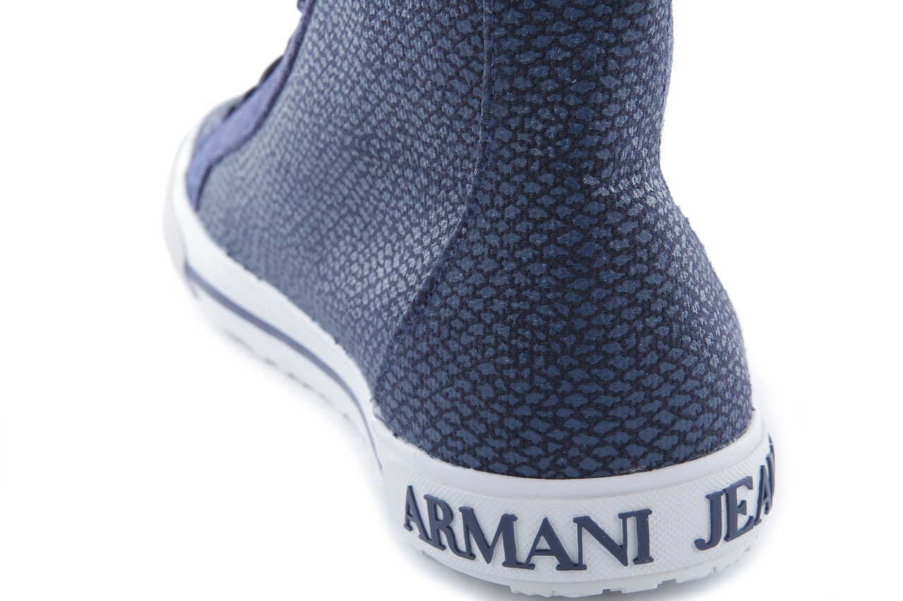 Trampki armani jeans a55a8 71 blue, granat, materiał 13