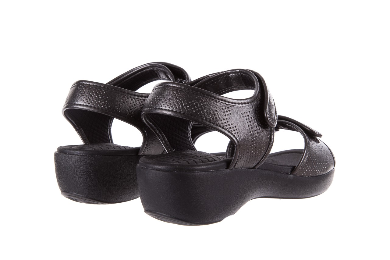 Sandały azaleia 346 601 perf black, czarny, materiał - płaskie - sandały - buty damskie - kobieta 10