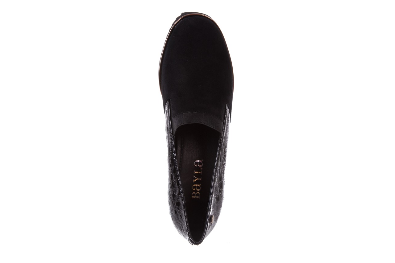 Półbuty bayla-018 1729-6 black, czarny, skóra naturalna lakierowana  - wsuwane - półbuty - buty damskie - kobieta 11