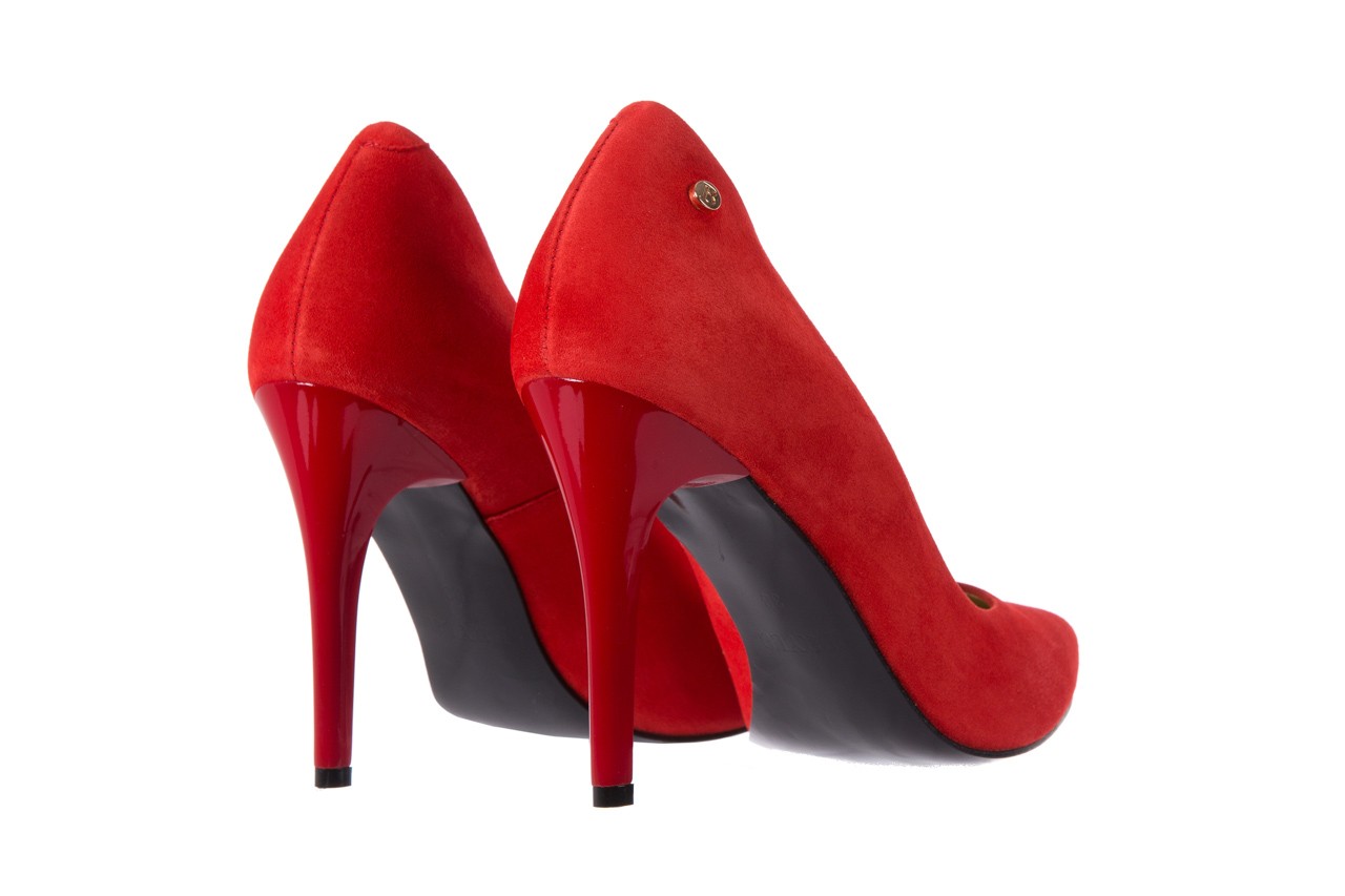 Szpilki bayla-056 1797-28 czerwony, skóra naturalna - zamszowe - szpilki - buty damskie - kobieta 10