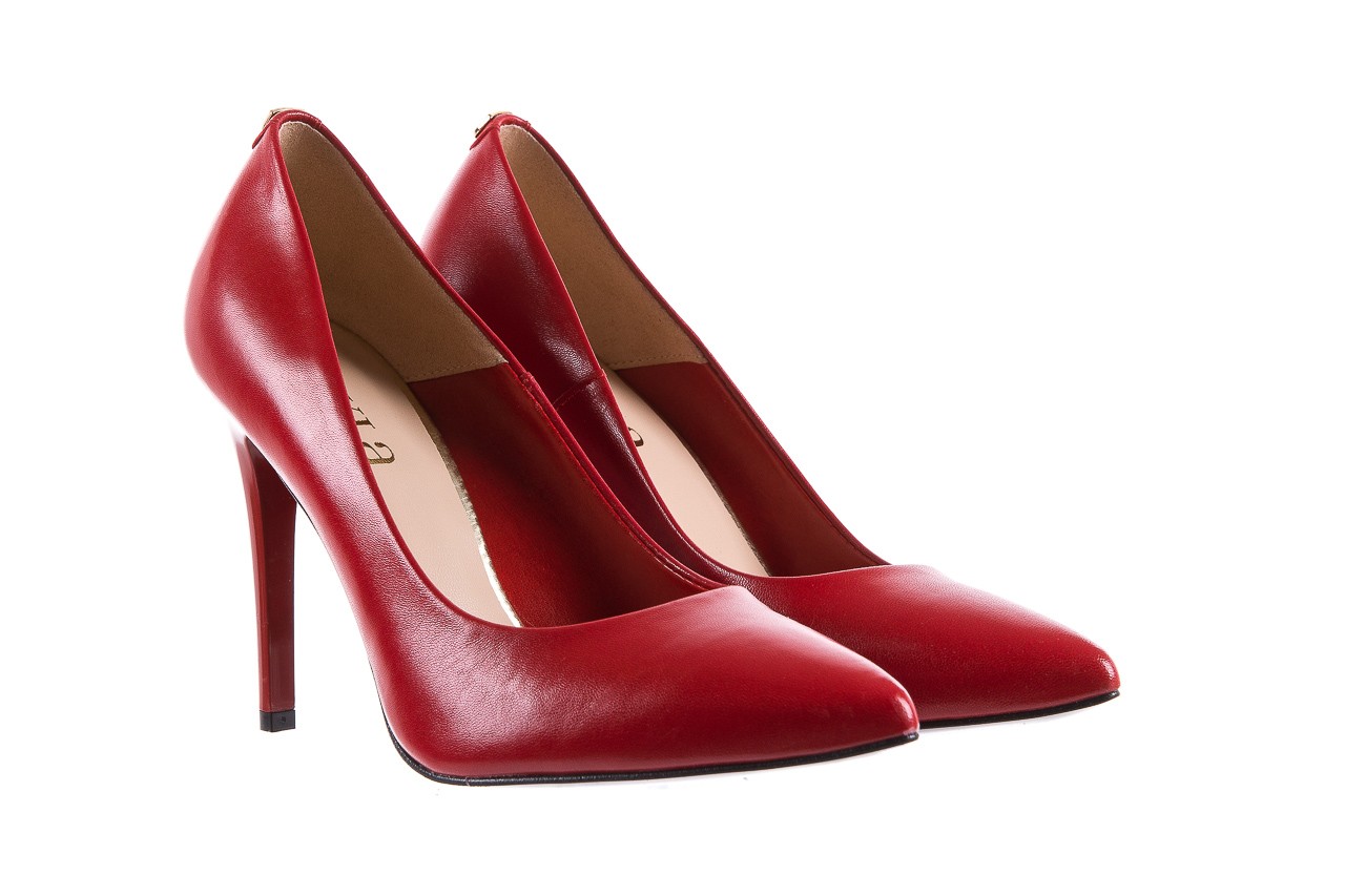 Szpilki bayla-056 1810-1006 czerwony, skóra naturalna  - skórzane - czółenka - buty damskie - kobieta 7