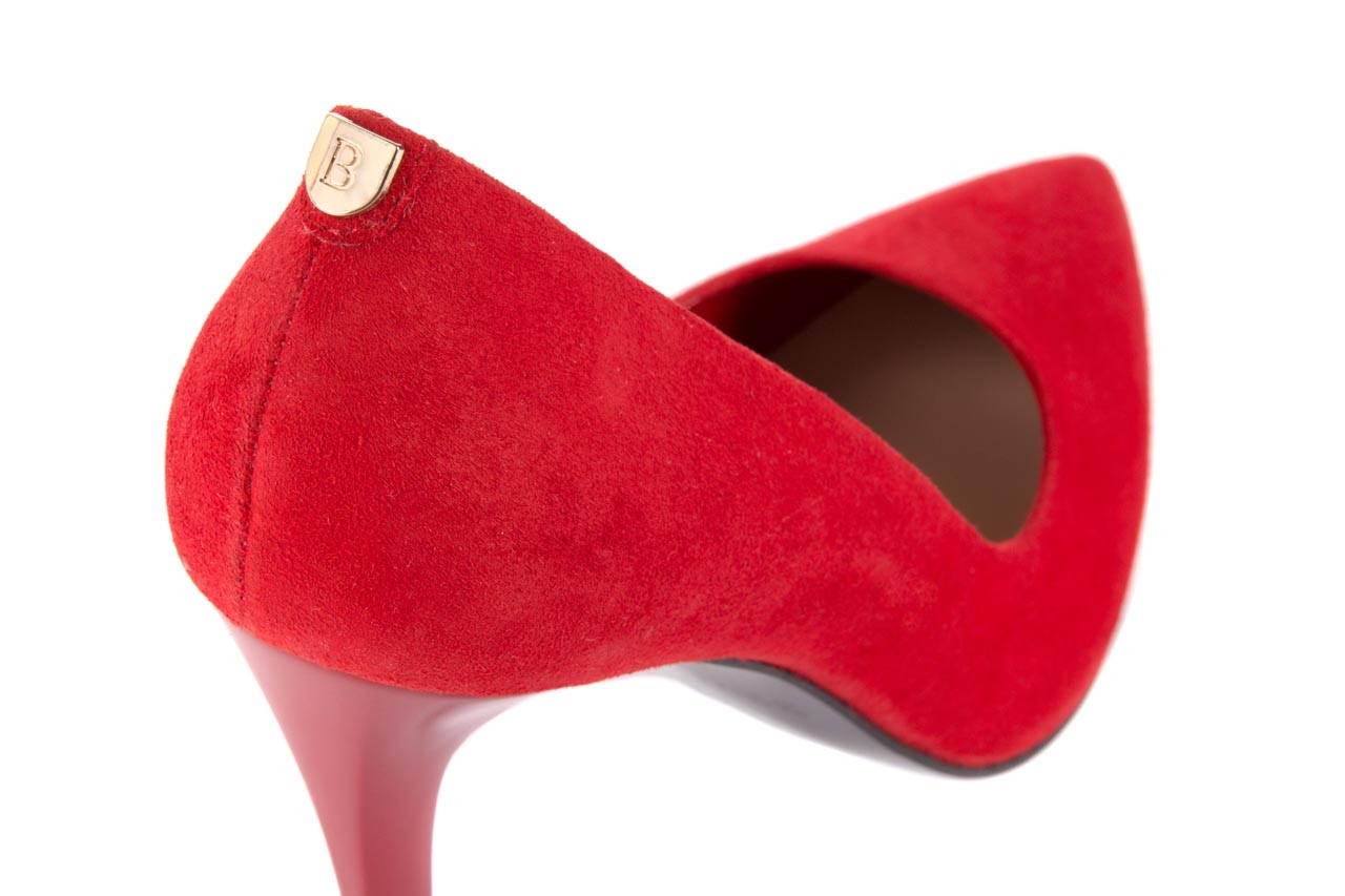 Szpilki bayla-056 1810-28 czerwony, skóra naturalna  - zamszowe - czółenka - buty damskie - kobieta 12