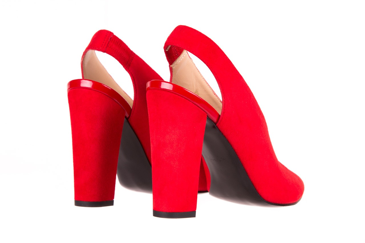 Sandały bayla-056 8043-28 czerwone sandały, skóra naturalna  - peep toe - czółenka - buty damskie - kobieta 8