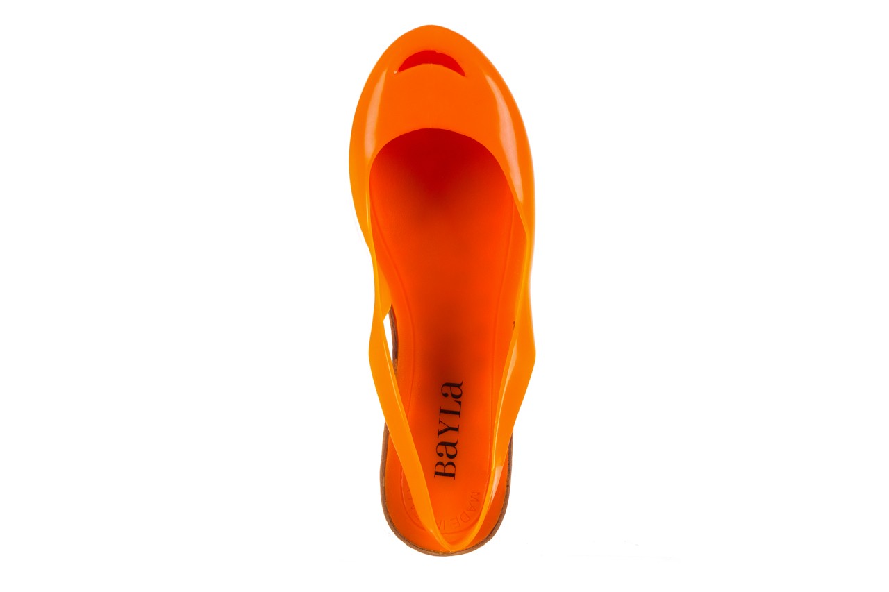 Sandały bayla-064 coco orange fluo, pomarańczowy, guma - na koturnie - sandały - buty damskie - kobieta 11