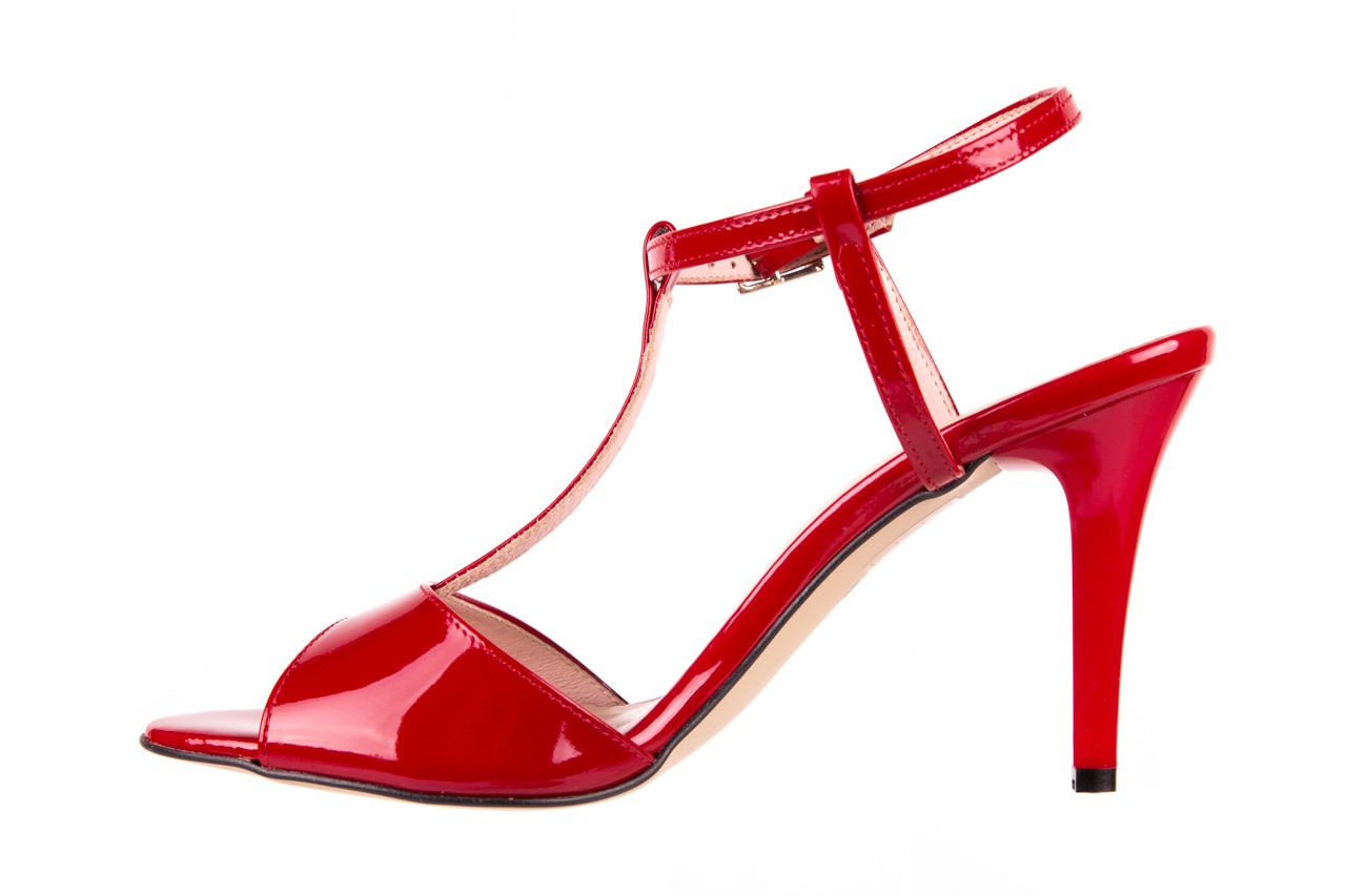 Sandały bayla-097 07 czerwone sandały, skóra naturalna  - skórzane - sandały - buty damskie - kobieta 7