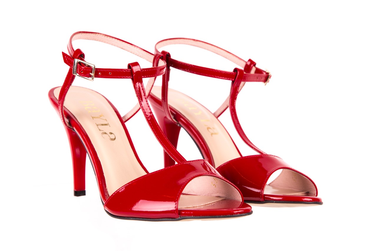 Sandały bayla-097 07 czerwone sandały, skóra naturalna  - sandały - buty damskie - kobieta 6