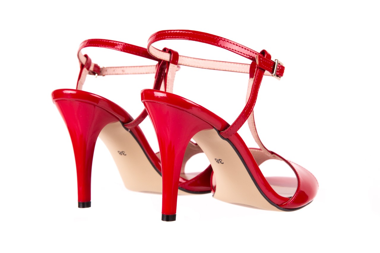 Sandały bayla-097 07 czerwone sandały, skóra naturalna  - skórzane - sandały - buty damskie - kobieta 8
