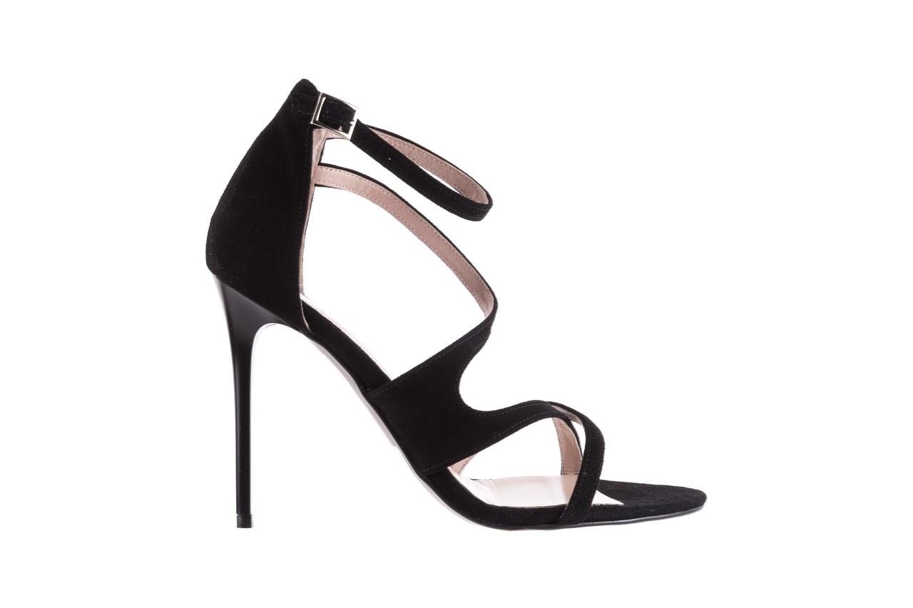 Sandały bayla-097 11 czarne sandały na szpilce, skóra naturalna  - sandały - buty damskie - kobieta 6