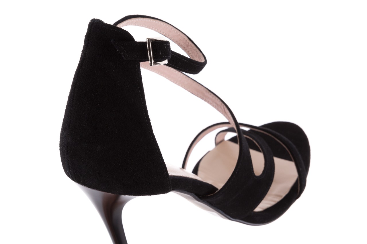 Sandały bayla-097 11 czarne sandały na szpilce, skóra naturalna  - buty damskie - kobieta 11