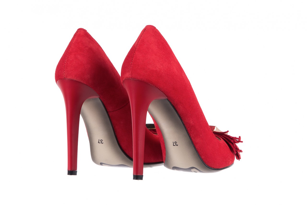 Czółenka bayla-097 z7135-322 czerwony, skóra naturalna  - zamszowe - szpilki - buty damskie - kobieta 11