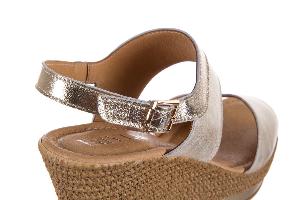 Bayla-100 453 s złoty - skórzane - sandały - buty damskie - kobieta 12