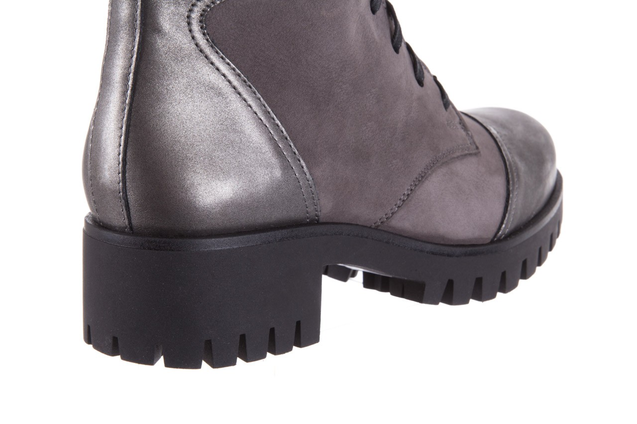 Trzewiki bayla-100 459 s szary p, skóra naturalna  - worker boots - trendy - kobieta 14