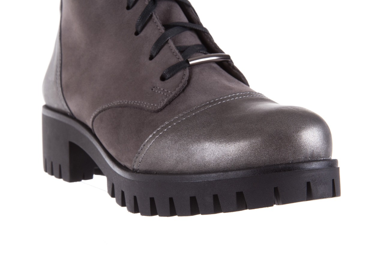 Trzewiki bayla-100 459 s szary p, skóra naturalna  - worker boots - trendy - kobieta 13