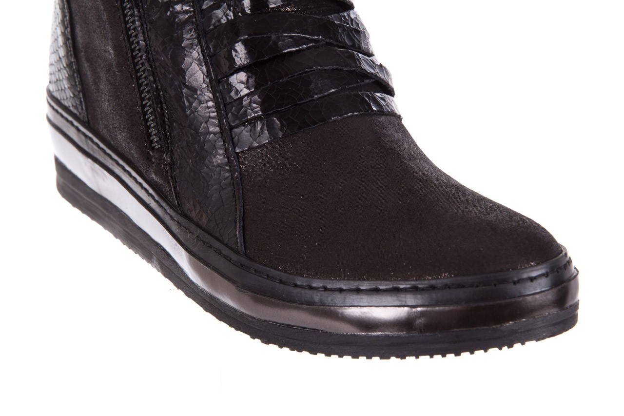 Sneakersy bayla-131 4006 black, czarny, skóra naturalna  - mid season sale -30% 12