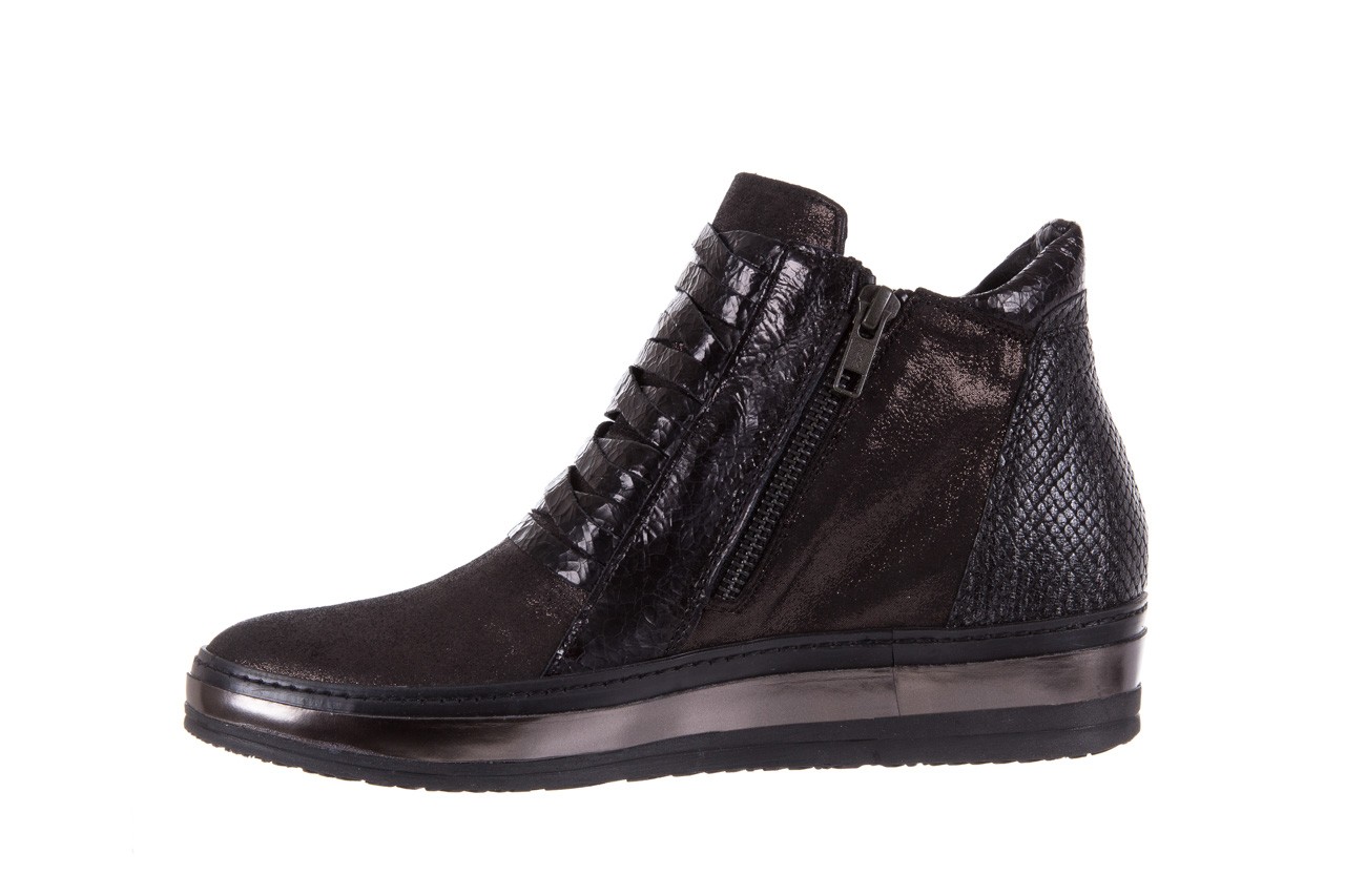 Sneakersy bayla-131 4006 black, czarny, skóra naturalna  - mid season sale -30% 9
