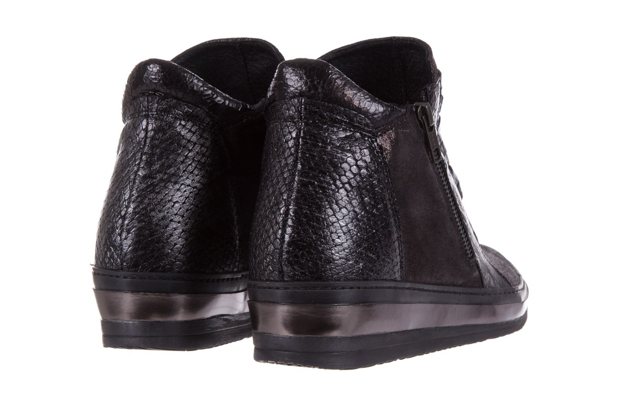 Sneakersy bayla-131 4006 black, czarny, skóra naturalna  - mid season sale -30% 10